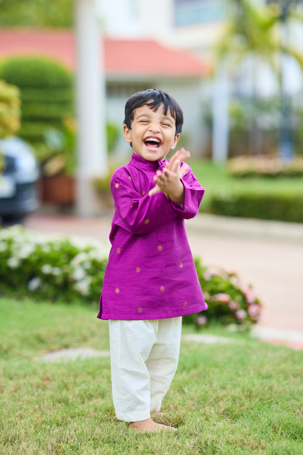 Magenta Kurta Boy